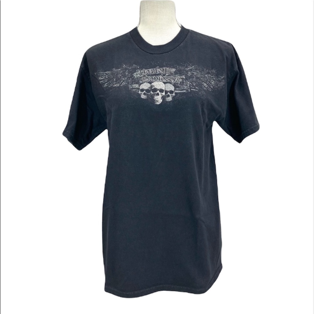 HARLEY-DAVIDSON Black Short Sleeve Boys Tee Shirt Size XL
